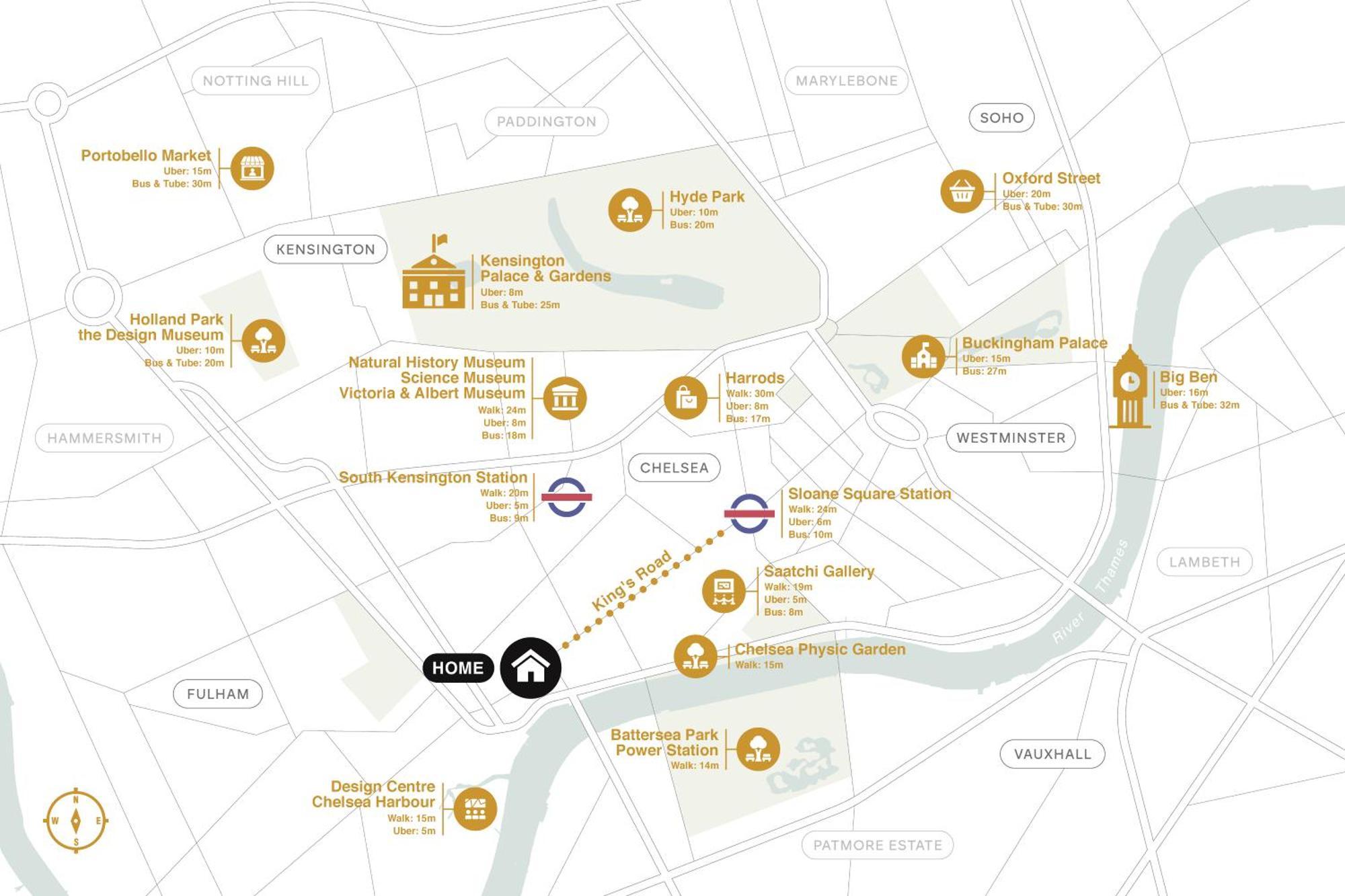 Kings Road Stylish Apartment In Chelsea Londra Dış mekan fotoğraf